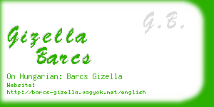 gizella barcs business card